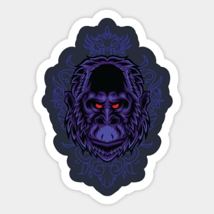 Gorilla Head Sticker